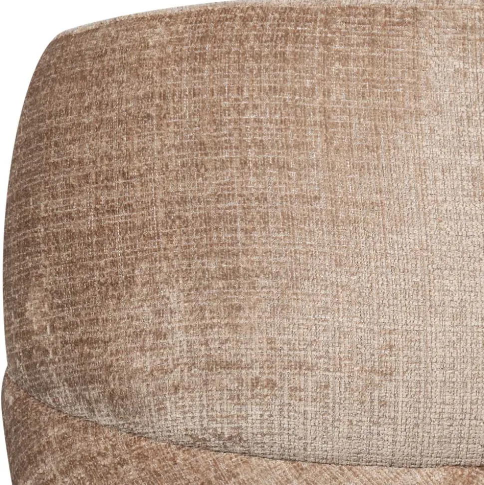 Chenille Drehsessel in Beige - Anvica