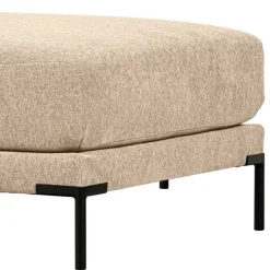 Chenille Hocker in Beigegrau Melange - Paola