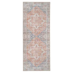 Chenille Läufer mit hellem Orient Muster - Kyoko