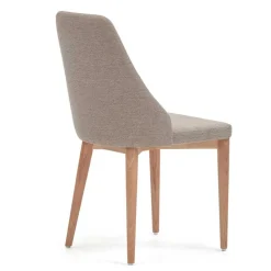 Chenille Stühle in Hellbraun - Hairos (6er Set)