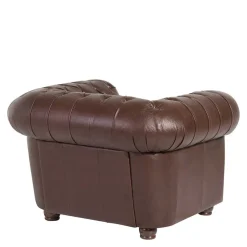 Chesterfield Ledergarnitur in Braun - Cementa (dreiteilig)