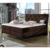 Chesterfield Polsterbett in Dunkelbraun Velours - Partiona