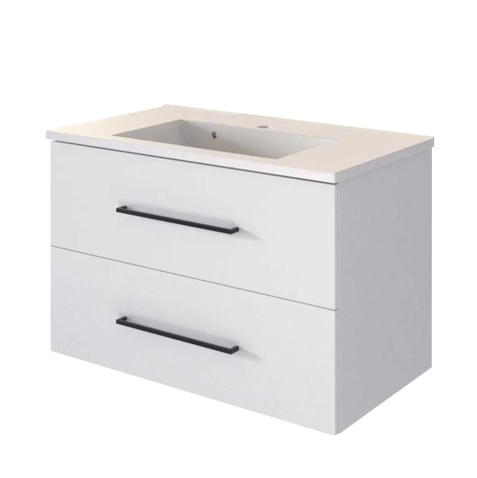 80cm Bad Waschplatz in Weiß - Maney