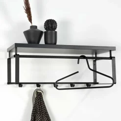 70cm breite Garderobe in Schwarz - Satroni I