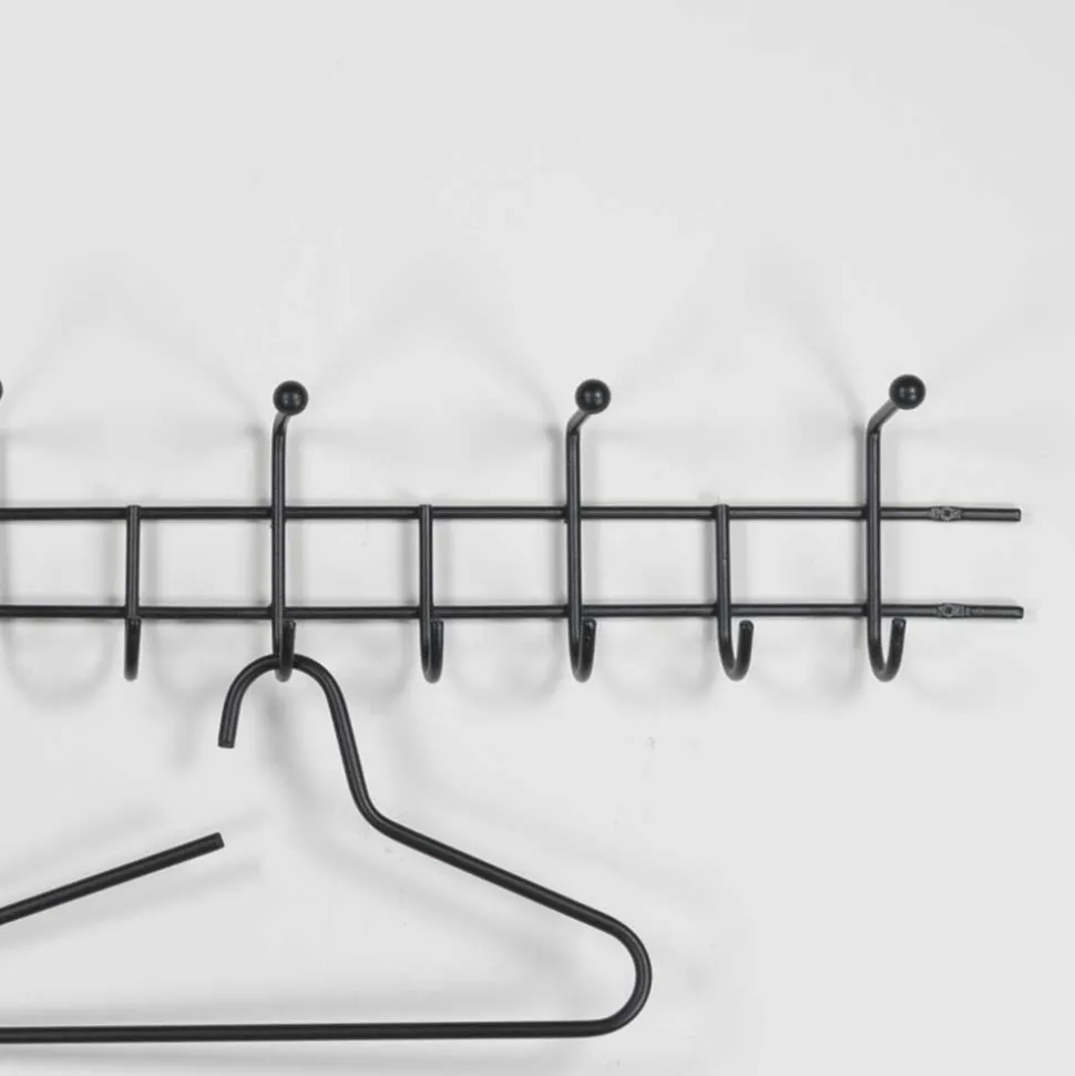 119cm breite Hakenleiste aus schwarzem Stahl - Davadus