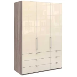 150cm breiter Kleiderschrank mit sechs Schubladen - Membres