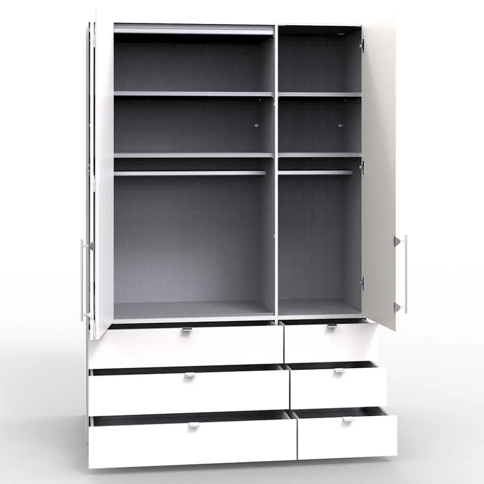 150cm breiter Schlafzimmerschrank in Creme - Rativian