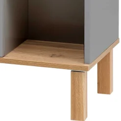 65cm breiter Waschbeckenunterschrank in Platingrau - Nienzo