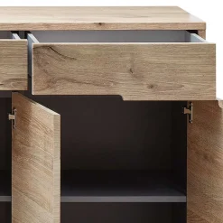 185cm breites Sideboard in Wildeiche Holzdekor - Zelio