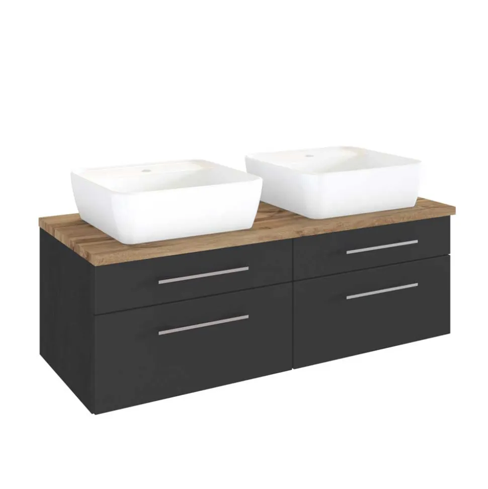 120cm Doppelwaschplatz in Grau Wildeiche - Estregos