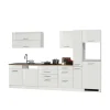 330cm Einbauküchenzeile in Weiß - Cuneo (achtteilig)