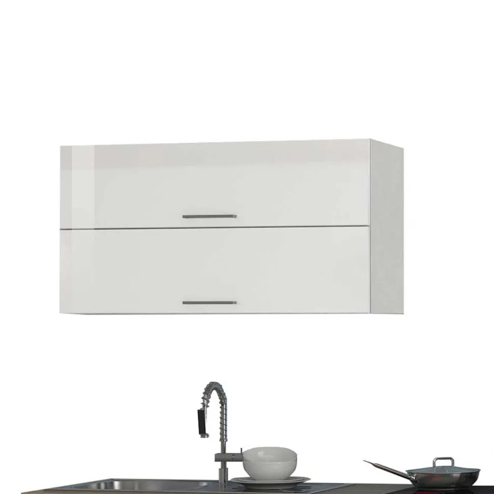 330cm Einbauküchenzeile in Weiß - Cuneo (achtteilig)