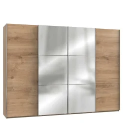 300cm Kleiderschrank in Plankeneiche mit Spiegeln - Dagidoyo