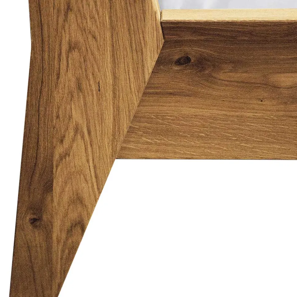 190cm Kurzes Bettgestell aus Wildeiche Holz - Hardus