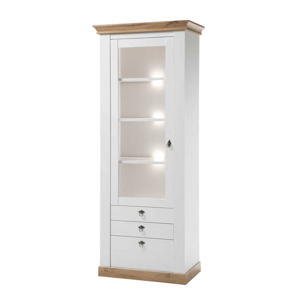 367cm Landhaus Anbauwand Set - Diatara (vierteilig)