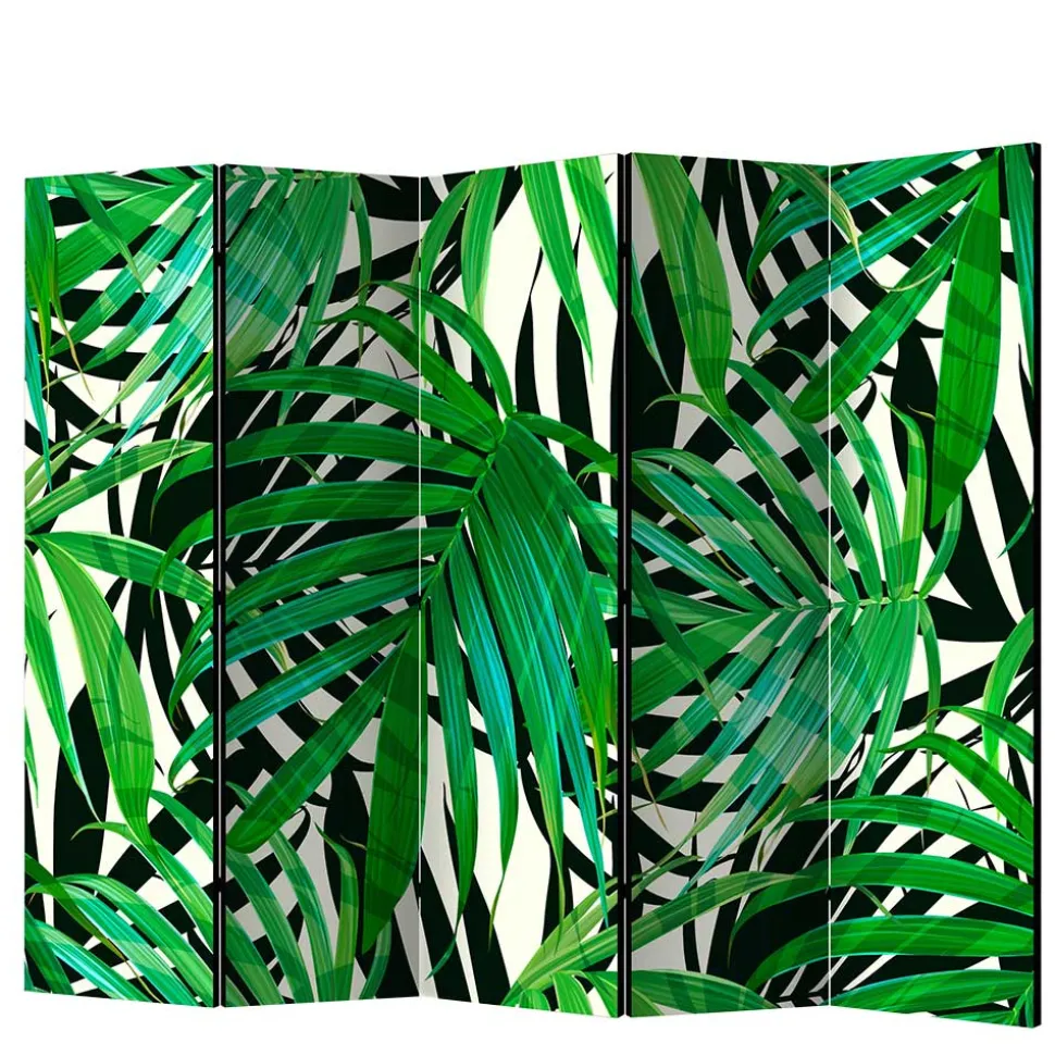 172cm Paravent mit Dschungel Palmblätter Motiv - Ruberta