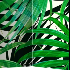 172cm Paravent mit Dschungel Palmblätter Motiv - Ruberta