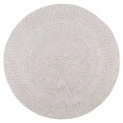 120cm runder Outdoor-Teppich in Cremeweiß - Fleurs