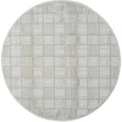 120cm runder Teppich mit kurzem Flor - Taomy