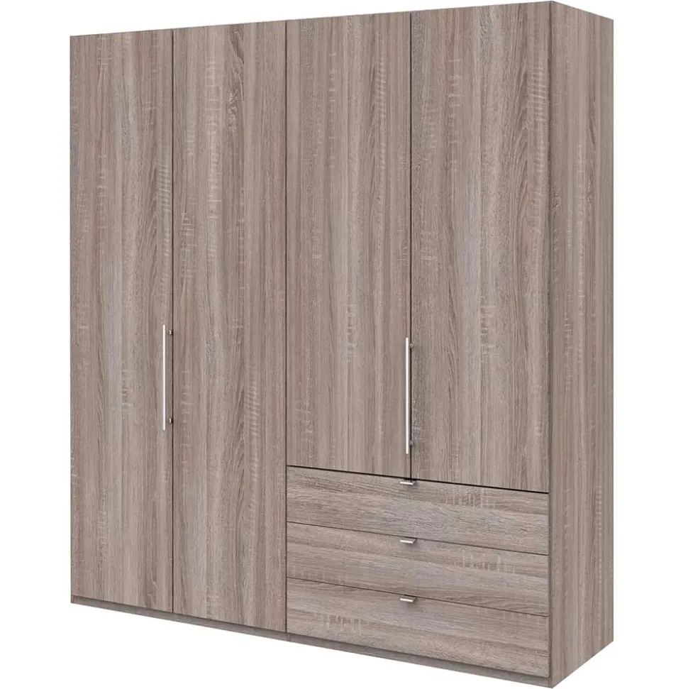 200cm Schlafzimmerschrank mit Folierung Holzoptik - Crenba