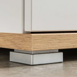 89cm Schuh-Kommode in Weiß & Eiche - Vicanossa