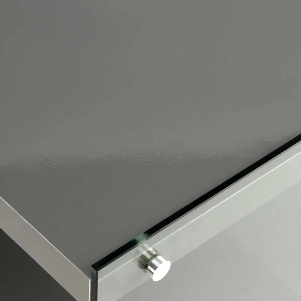 120cm TV Board in Hochglanz Grau - Verez