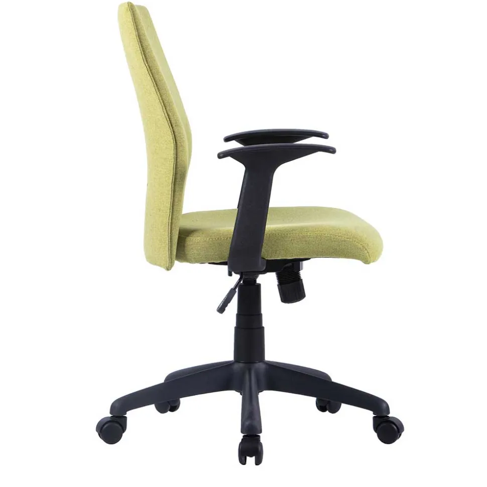 Computerstuhl in Gelbgrün Stoff - Binal