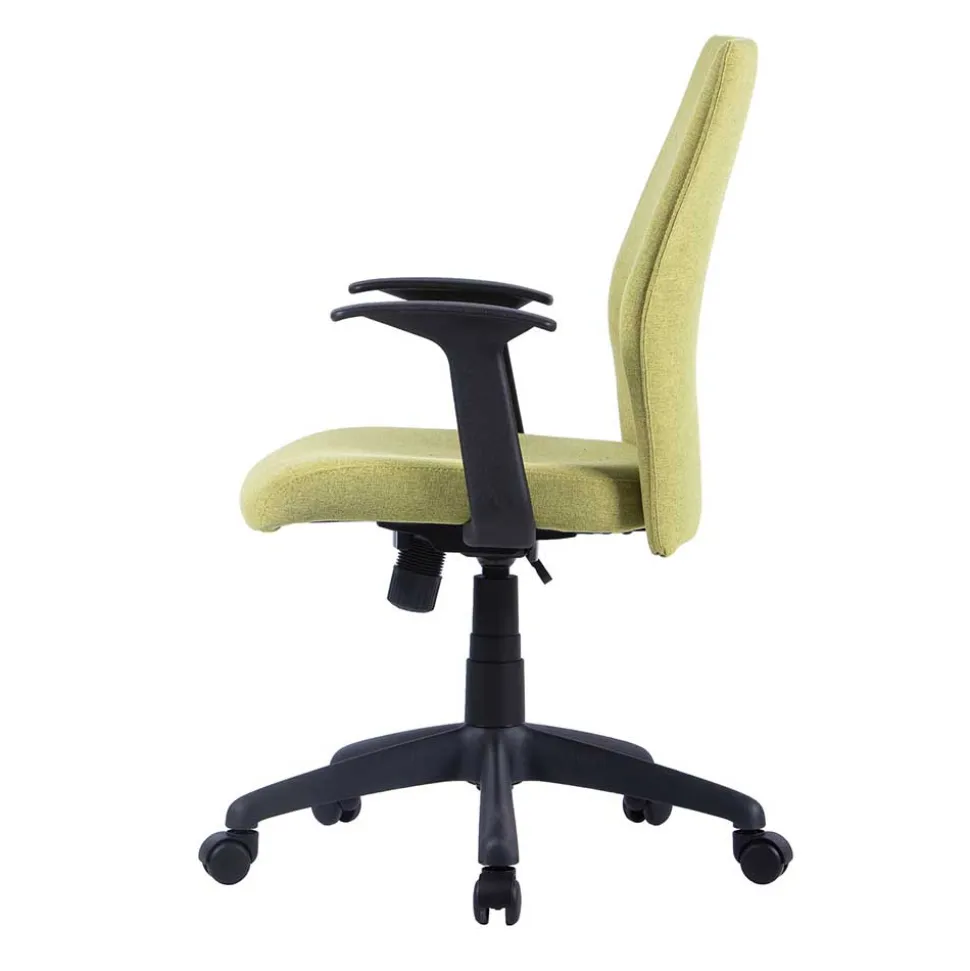 Computerstuhl in Gelbgrün Stoff - Binal