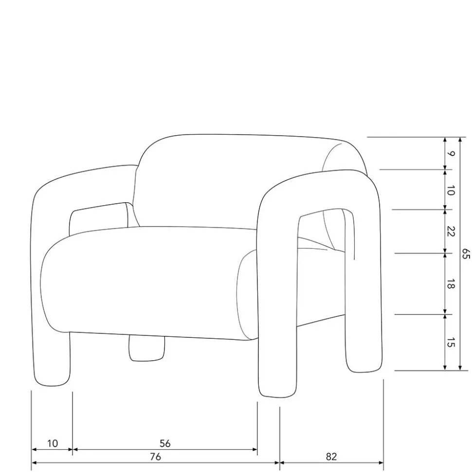 Cooler Designer Sessel in Beige Samt - Sestron