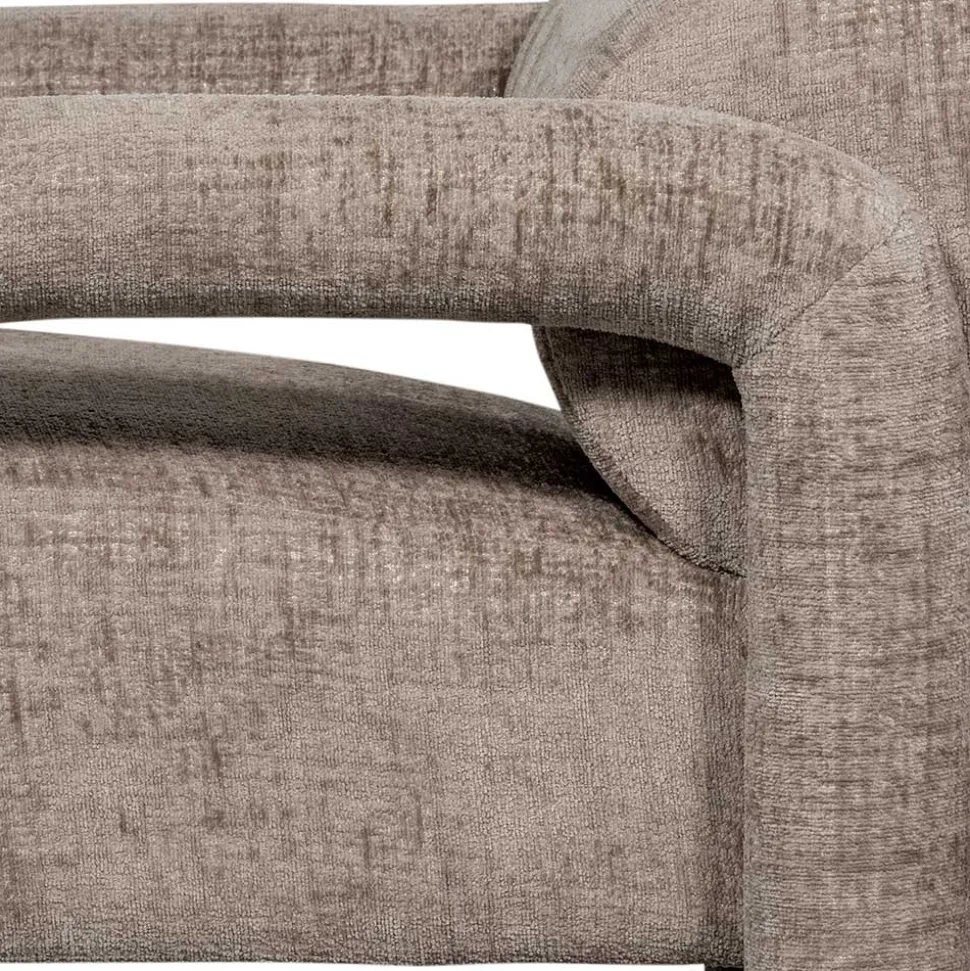 Cooler Designer Sessel in Beige Samt - Sestron