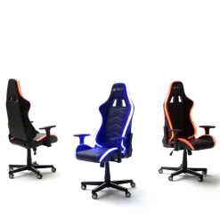 Cooler Gamer PC Stuhl mit LED Beleuchtung - Ricona