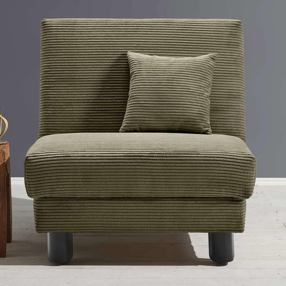 Cord Faltsessel in Grün - Bojan