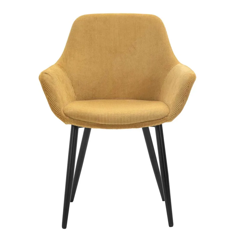 Cordstühle in Gold Gelb - Xaidon (2er Set)