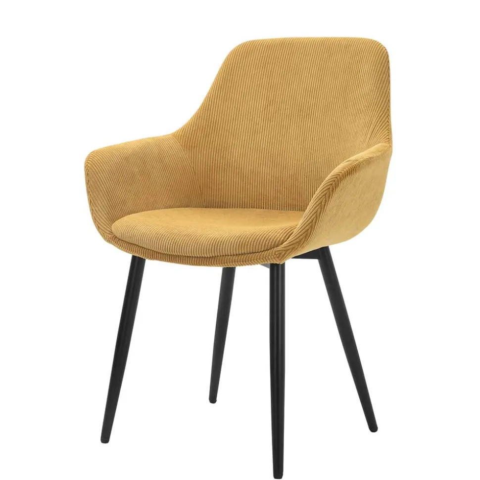 Cordstühle in Gold Gelb - Xaidon (2er Set)