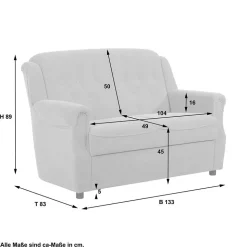 Couch Garnitur im klassischen Stil - Mabu (dreiteilig)