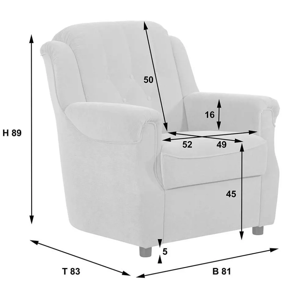 Couch Garnitur im klassischen Stil - Mabu (dreiteilig)