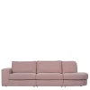 Couch mit Armlehne links in Rosa - Draschna
