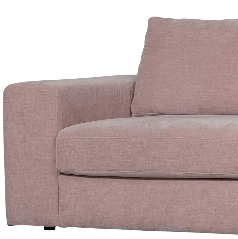 Couch mit Armlehne links in Rosa - Draschna