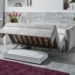 Couch mit Faltmechanik - Bettfunktion - Snecda