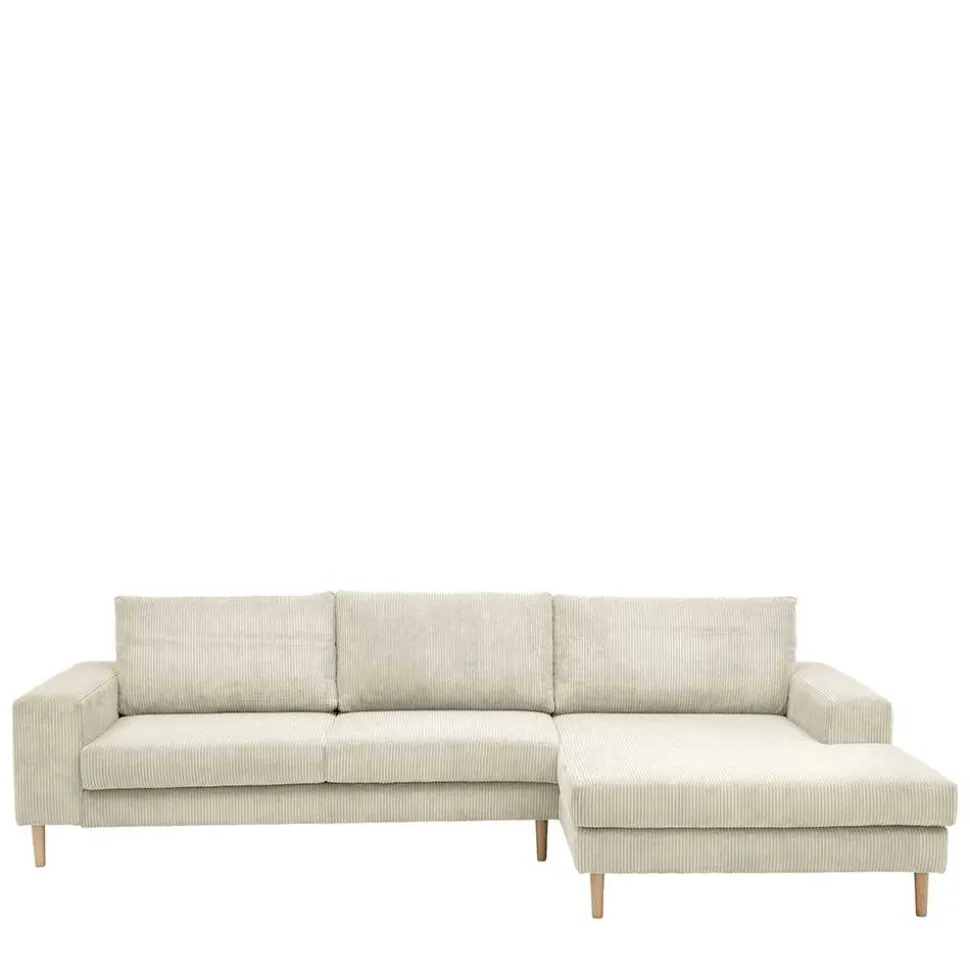 Couchecke in Cremeweiß Cordbezug - Zubella