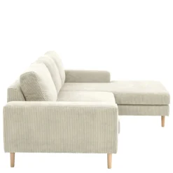 Couchecke in Cremeweiß Cordbezug - Zubella