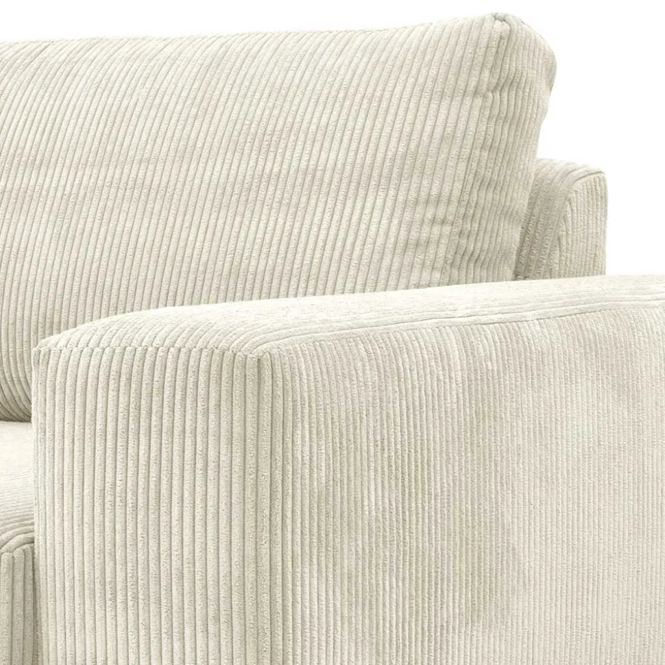 Couchecke in Cremeweiß Cordbezug - Zubella