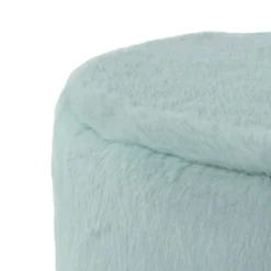 Couchhocker in Hellblau mit Silber - Lightning