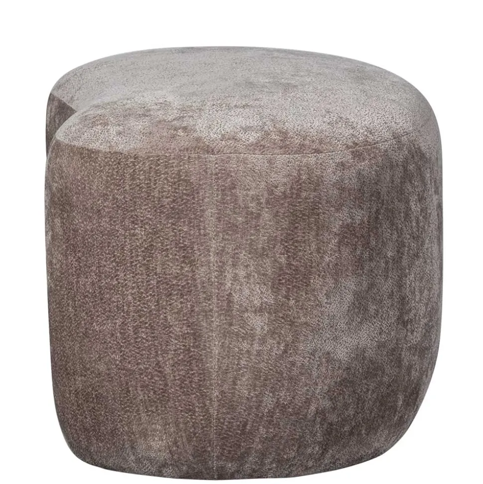 Couchhocker in Taupe Chenille - Fridelia