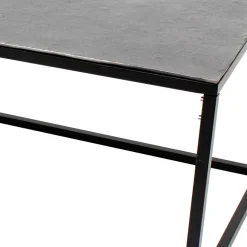 Couchtisch mit Aluminium Platte in Dunkelgrau - Limella