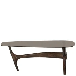 Couchtisch mit Platte aus getöntem Glas - Gabela