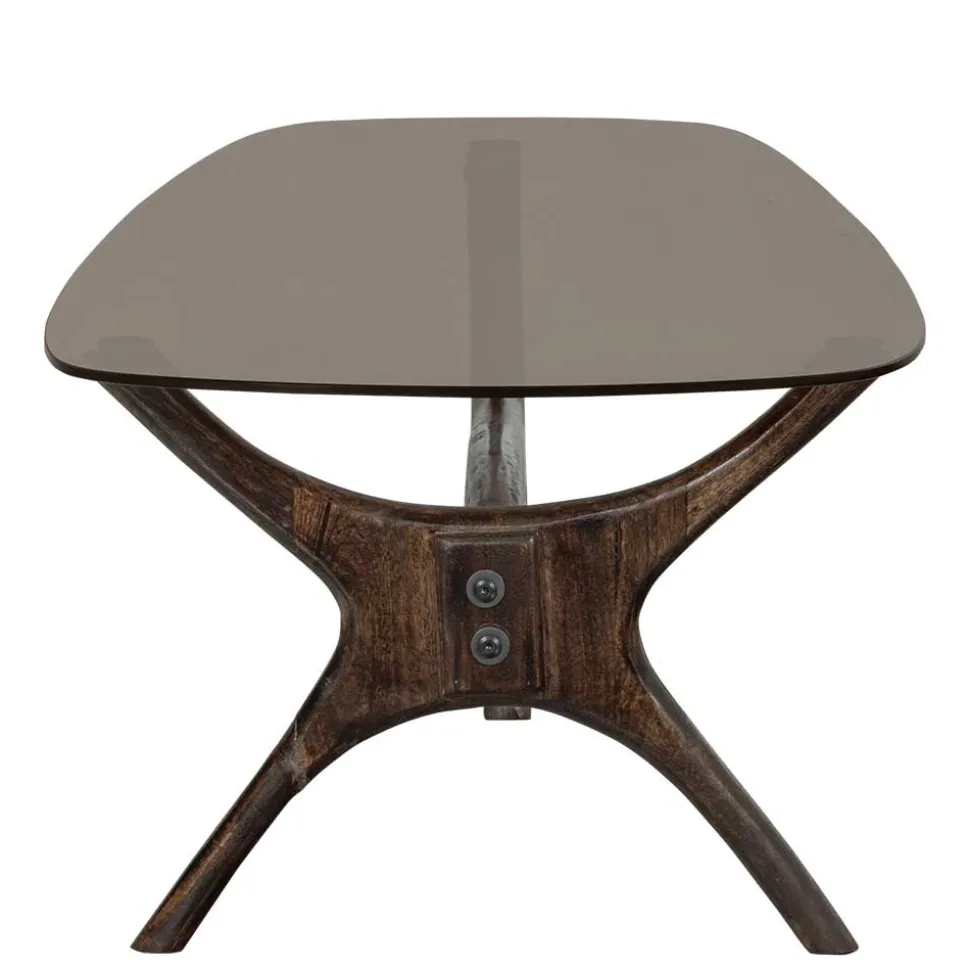 Couchtisch mit Platte aus getöntem Glas - Gabela