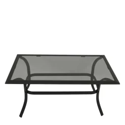 Couchtisch mit Rauchglas Platte - Tubrina