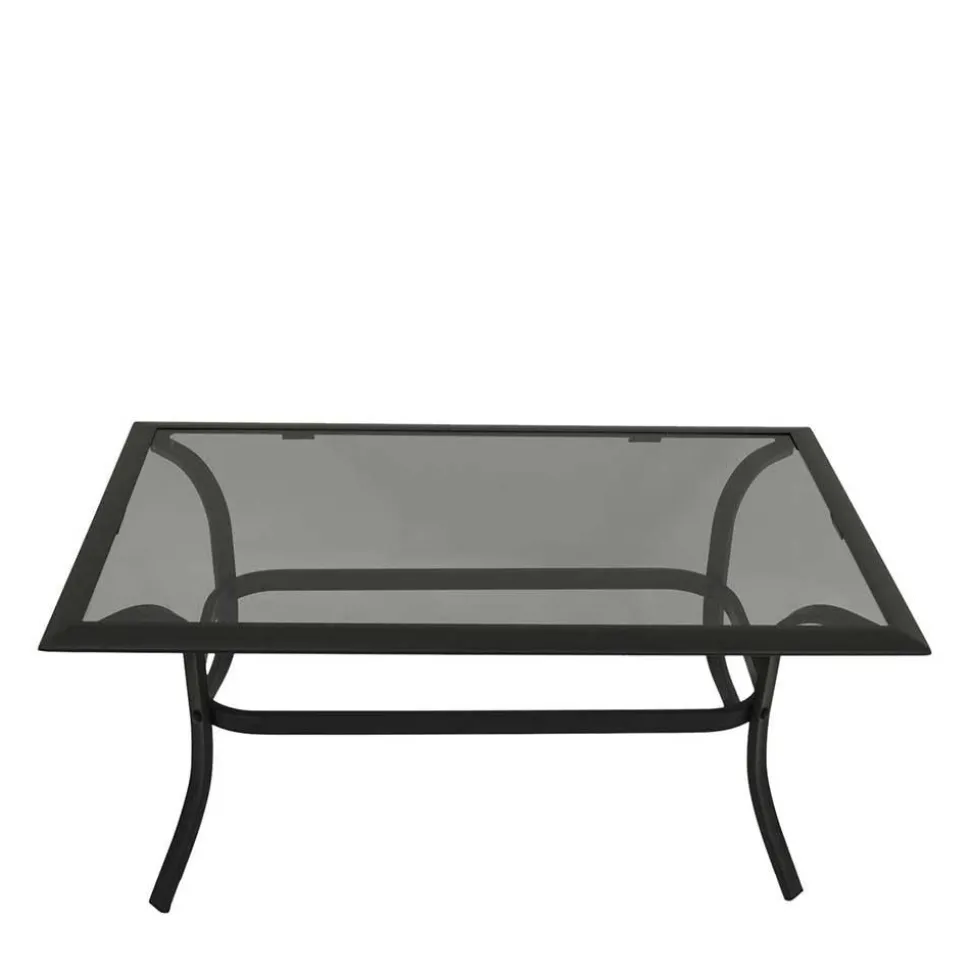 Couchtisch mit Rauchglas Platte - Tubrina