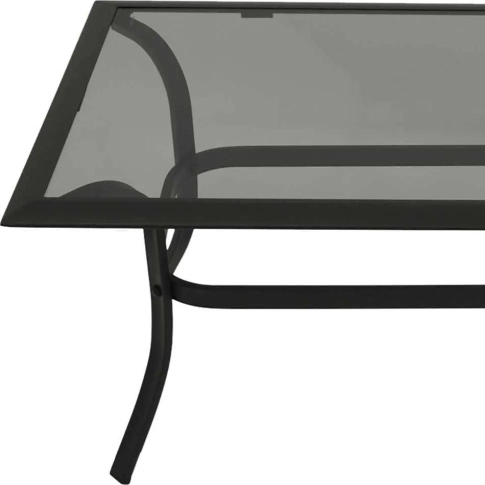 Couchtisch mit Rauchglas Platte - Tubrina